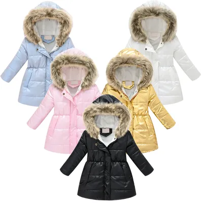Parkas à capuche pour enfants tout-petits bébé enfants filles hiver optique chaud manteau