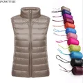 Doudoune matelassurera ultralégère pour femme gilet en duvet de canard blanc veste chaude en