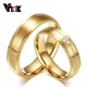 Vnox – bague de Couple en acier inoxydable 316l 2 pièces/lot bijoux de mariage de fiançailles