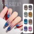 Vernis à ongles en Gel magnétique cristal bleu œil de chat arc-en-ciel colle de variété vernis