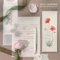 Enveloppe translucide fleur fraîche paquet de 6 pièces carte Message lettre papier de rangement