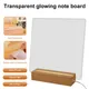 Veilleuse lumineuse transparente en acrylique avec support en bois tableau photo lampe USB mémo