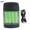 Chargeur intelligent de batterie aste USB LR03 AA LR6 AAA LR61 uto AA alcaline 1.5V avec indicateur