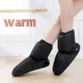 Chaussons de ballet chauds d'hiver pour adultes bottes de ballerine chaussures de danse modernes