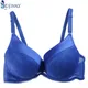 Soutien-gorge Push-Up à lacets pour femmes sous-vêtements Sexy avec armatures couleur unie bleu