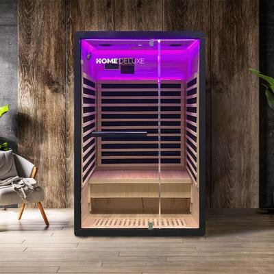 Infrarotkabine nero m - 195 x 120 cm für 2 Personen Infrarotkabine Wärmekabine Infrarotsauna Sauna