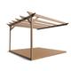 Wall mounted wooden pergola and decking kit (lean-to gazebo Dinasty design)