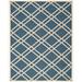 SAFAVIEH Courtyard Jasper Geometric Bordered Indoor/Outdoor Area Rug 8 x 11 Navy/Beige