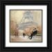 Purinton Julia 26x26 Black Ornate Wood Framed with Double Matting Museum Art Print Titled - Romantic Paris I Red Jacket