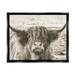 Stupell Industries Highland Cattle Cow Gazing Photography Photograph Jet Black Floating Framed Canvas Print Wall Art Design by Nathan Larson