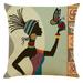 Ausyst Pillow Home Decor Cushion Cover Beautiful African Woman Pillowcase Throw Pillow Covers Clearance