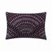 Purple 12 x26 (30x65 cm) Rectangle Pillow Covers Velvet Striped Lumbar Pillow Covers Abstract Pattern Art Deco Style - Purple Prism