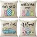 Sunmdecor Easter Pillow Covers 18x18 Set of 4 Easter Throw Pillow Covers Easter Outdoor Bunny Pillow Covers\u2026