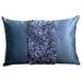 Blue Lumbar Pillow Cover Textured Ribbon Lumbar Pillow Cover 12x16 inch (30x40 cm) Lumbar Pillow Cover Rectangle Silk Lumbar Pillow Cover Modern Lumbar Pillow - Blue Love