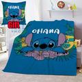 Cartoon Stitch Throw Blanket With Pillow Cover All Season Blankets For Kids Adults