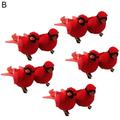 Artificial Red Cardinal Bird-Christmas Cardinal Birds for Christmas Tree Ornament Decorations Arts and Crafts 10PCS