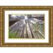 Jones Adam 18x13 Gold Ornate Wood Framed with Double Matting Museum Art Print Titled - Fisheye view skyward in redwood forest-Redwood National Park-Tree-Redwood