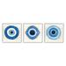 Stupell Industries Spiritual Evil Eye Mati Symbol Graphic Art White Framed Art Print Wall Art Set of 3 Design by Ziwei Li