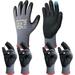 EvridWear Safety Work Gloves Touchscreen Micro-Foam Nitrile Coated Excellent Grip Glove for Men & Women General Purpose 3 Pairs