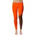 Women's Orange/Brown Bowling Green St. Falcons Plus Size Letter Color Block Yoga Leggings