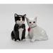 Cosmos Gifts Valentine Cat Couple Salt & Pepper China in Black/White | 3.125 H x 2 W in | Wayfair 21035