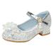 Toddler Little Kid Girls Dress Pumps Glitter Sequins Princess Flower Low Heels Party Show Dance Shoes Rhinestone Sandals Flip Flop Kids Girls Sliders for Kids Shoes Girls Girls Jelly Sandals Size 10