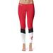 Women's Red/White Cal State Stanislaus Warriors Ankle Color Block Yoga Leggings