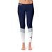 Women's Navy/White Wisconsin Stout Blue Devils Ankle Color Block Yoga Leggings