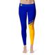 Women's Blue/Gold Albany State Golden Rams Letter Color Block Yoga Leggings