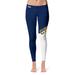 Women's Navy/White California Baptist Lancers Plus Size Letter Color Block Yoga Leggings