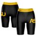 Women's Black/Gold Alabama State Hornets Plus Size Logo Bike Shorts