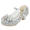 Toddler Little Kid Girls Dress Pumps Glitter Sequins Princess Bowknot Low Heels Party Dance Shoes Rhinestone Sandals Girl Barefoot Sandals Toddler Girl Water Shoes Size 7 Girl Wedges Kids Sandal Pool