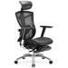 Inbox Zero Ergonomic High Back Office Chair w/ Lumbar Support & Depth Adjustable Seat in Black | 51.18 H x 26.77 W x 43.5 D in | Wayfair