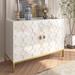 Willa Arlo™ Interiors Bailes Iron 2 - Door Accent Cabinet Wood/Metal in White | 26.25 H x 39.75 W x 15.75 D in | Wayfair