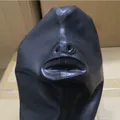 Capuche en caoutchouc avec masque en latex naturel pour hommes et femmes bouche en tube