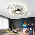 Plafonnier Led avec télécommande éclairage à intensité réglable luminaire décoratif de plafond