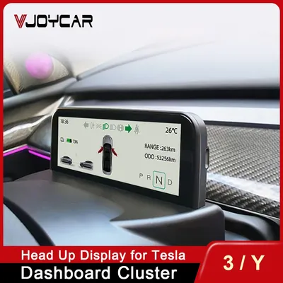Vjoycar HD LCD mètre IPS affichage tête haute intelligent pour Tesla modèle 3 / Y tableau de bord