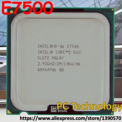 Processeur Intel Core 2 Duo E7500 pour ordinateur de bureau cache 3M 2.93GHz 1066MHz LIncome