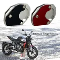 Extension de béquille latérale en Aluminium pour moto Trident 660 plaque de Support noir et rouge