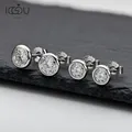 IOGOU – boucles d'oreilles en Moissanite pour femmes bijoux fins couleur or blanc argent Sterling