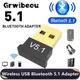 USB Bluetooth Adapter Wireless Bluetooth 5.1 Audio Receiver Transmitter BT Adaptador for PC Speaker