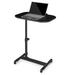 MoNiBloom Adjustable Laptop Cart Tray Stand Mobile Rolling Tiltable Bedside Table in Black | 24 W x 15.5 D in | Wayfair A20-DS-001-BK-BK