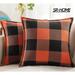 SR-HOME Set Of 2 Fall Throw Pillow Covers, Farmhouse Buffalo Plaid Check Decorative Pillow Covers For Bed Couch Sofa Linen | 24 H x 24 W in | Wayfair
