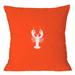 Three Posts™ Roseville Indoor/Outdoor Sunbrella Throw Pillow Polyester/Polyfill/Sunbrella® in Orange | 18 H x 18 W in | Wayfair THRE5721 30393337