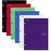 Five Star 4 Pocket Folders 2 Pocket Folders Plus 2 Additional Pockets Assorted Colors 6 Pack (38058)