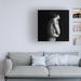 Mercer41 Feathers II by Bobby Kostadinov - Unframed Graphic Art on Canvas in Black/White | 14 H x 14 W in | Wayfair