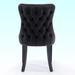 Rosdorf Park Johnanthony Tufted Velvet Side Chair Wood/Upholstered/Velvet in Black | 37 H x 27 W x 20 D in | Wayfair