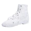 JDEFEG Boot Size 8 Children Canvas Dance Shoes Soft Soled Training Shoes Ballet Shoes Casual Sandals Dance Shoes Toddler Boots with Zipper Canvas White 35
