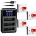 Kastar 4 Pack NP-BG1 Battery and LCD Triple USB Charger Compatible with Sony NP-BG1 NP-FG1 G Type Battery Sony BC-CSG BC-CSGD BC-CSGE Charger