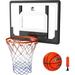 Large Basketball Backboard Set Installed over Wall or Door Mount 32x 23 in Gifts for Kids Teens Adults Indoor and Outdoor Plastic Cyfie